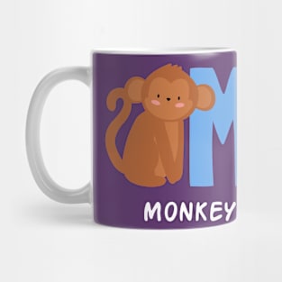 Monkey funny Alphabet Mug